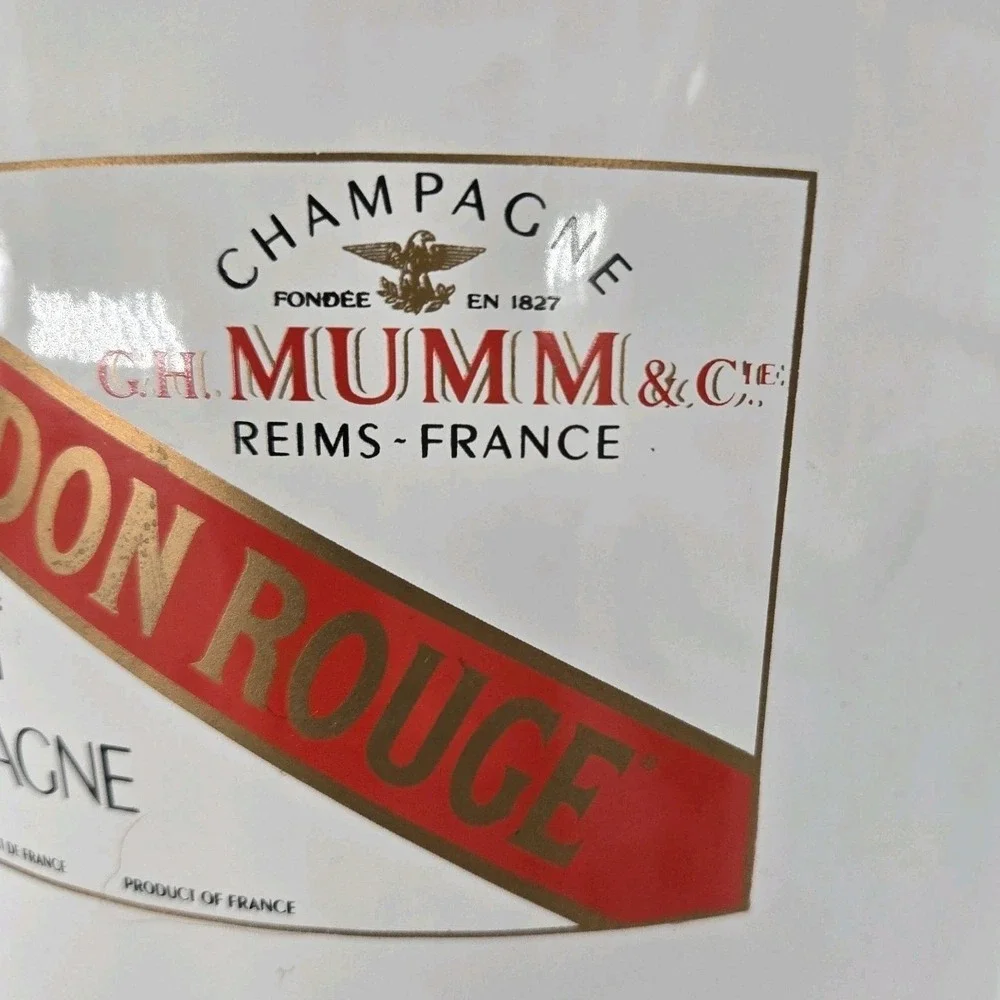 G.H. Mumm Cordon Rouge Champagne Ice Bucket White‎ Metal Barware France